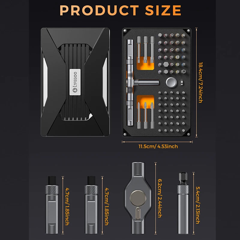 Ratchet Screwdriver Set Detachable Ratchet T Handle