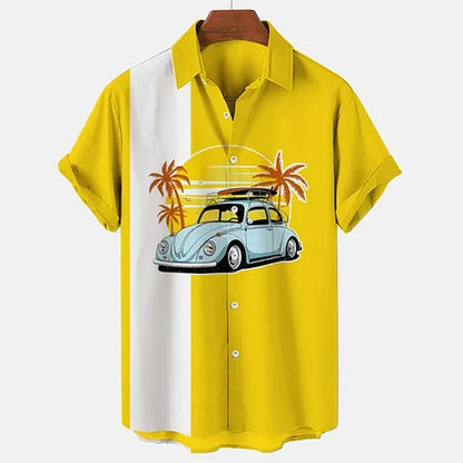 Vibrant Parrot Tropical Floral Print Shirt
