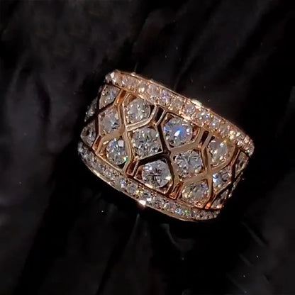 Huitan Gorgeous Full Ring with Cubic Zircons