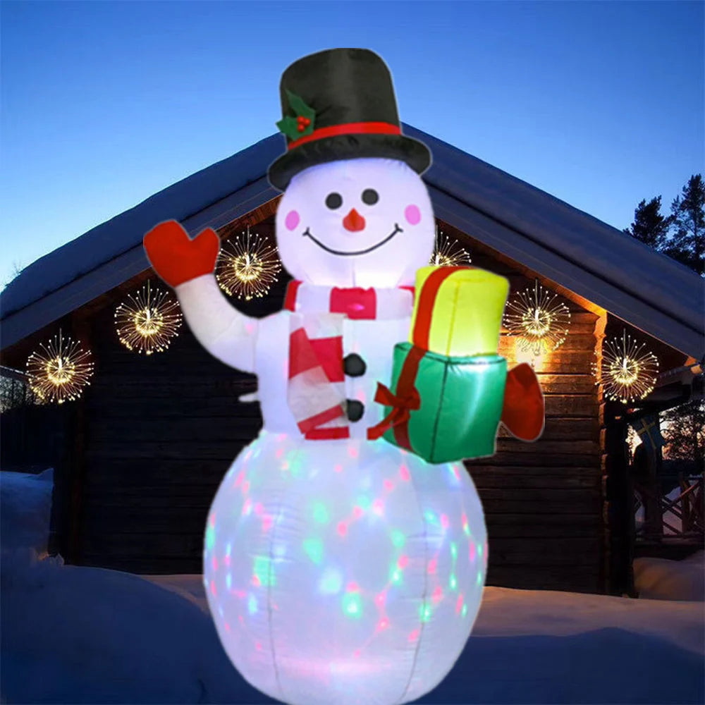 Inflatable Christmas Decorations with Built-in LED Lights