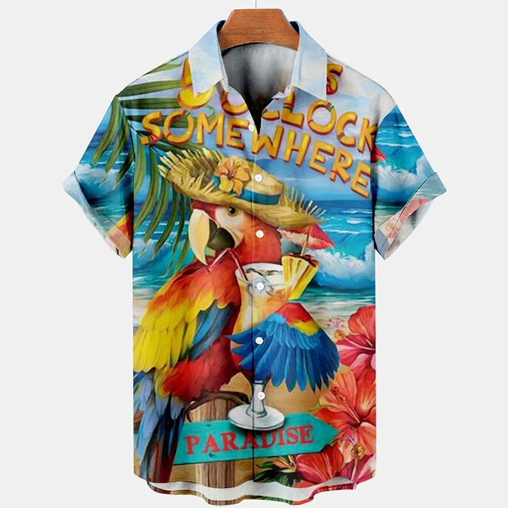 3D Print Quick-dry Hawaiian Vacation Beach Shirt