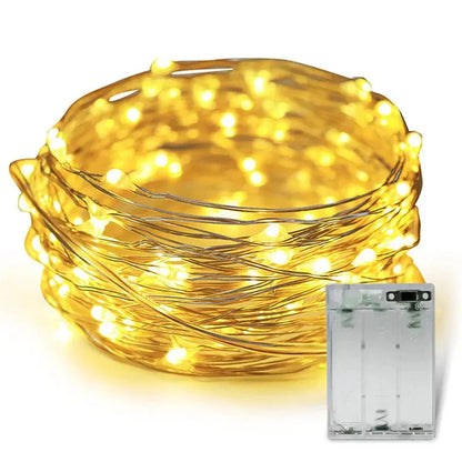 LED Copper Wire Battery-Powered Fairy String Lights