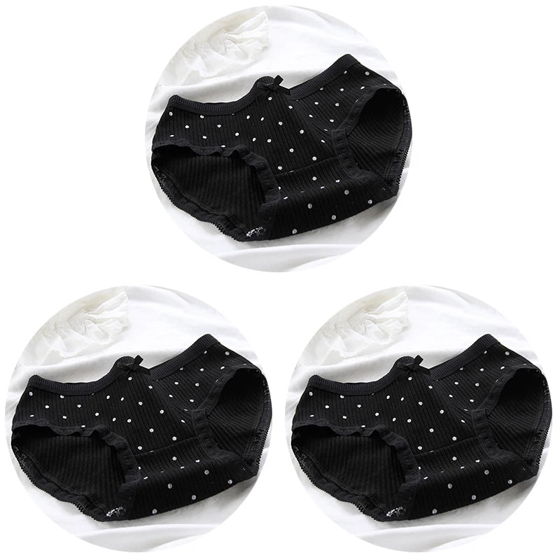 3-Pack Women's Cotton Mid-Rise Briefs & Lingerie Set