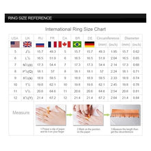 3 pcs/set Colorful Cubic Zirconia Inlaid Ring
