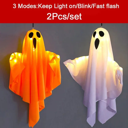 Hanging LED Light-Up Ghost Halloween Decoration