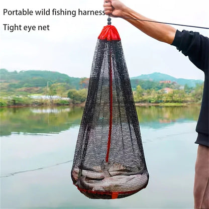 Collapsible Thick Live Fish Net w/Bundle Mouth