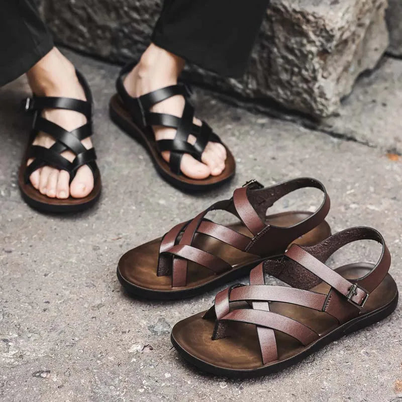 Men's Classic Gladiator Buckle Strap Roman Sandals