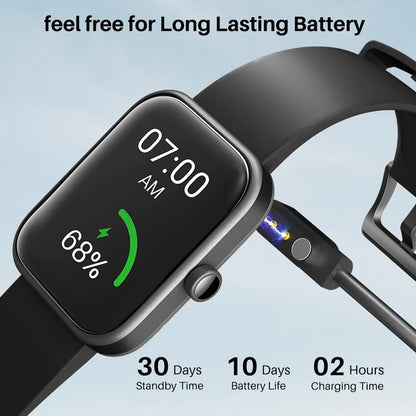 Refurbished TOZO S2 Smartwatch – 5ATM Waterproof Fitness Tracker with Alexa Built-In, Heart Rate & Sleep Monitor