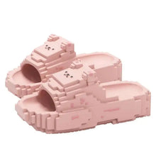 Building Block Pixel Bear Slippers