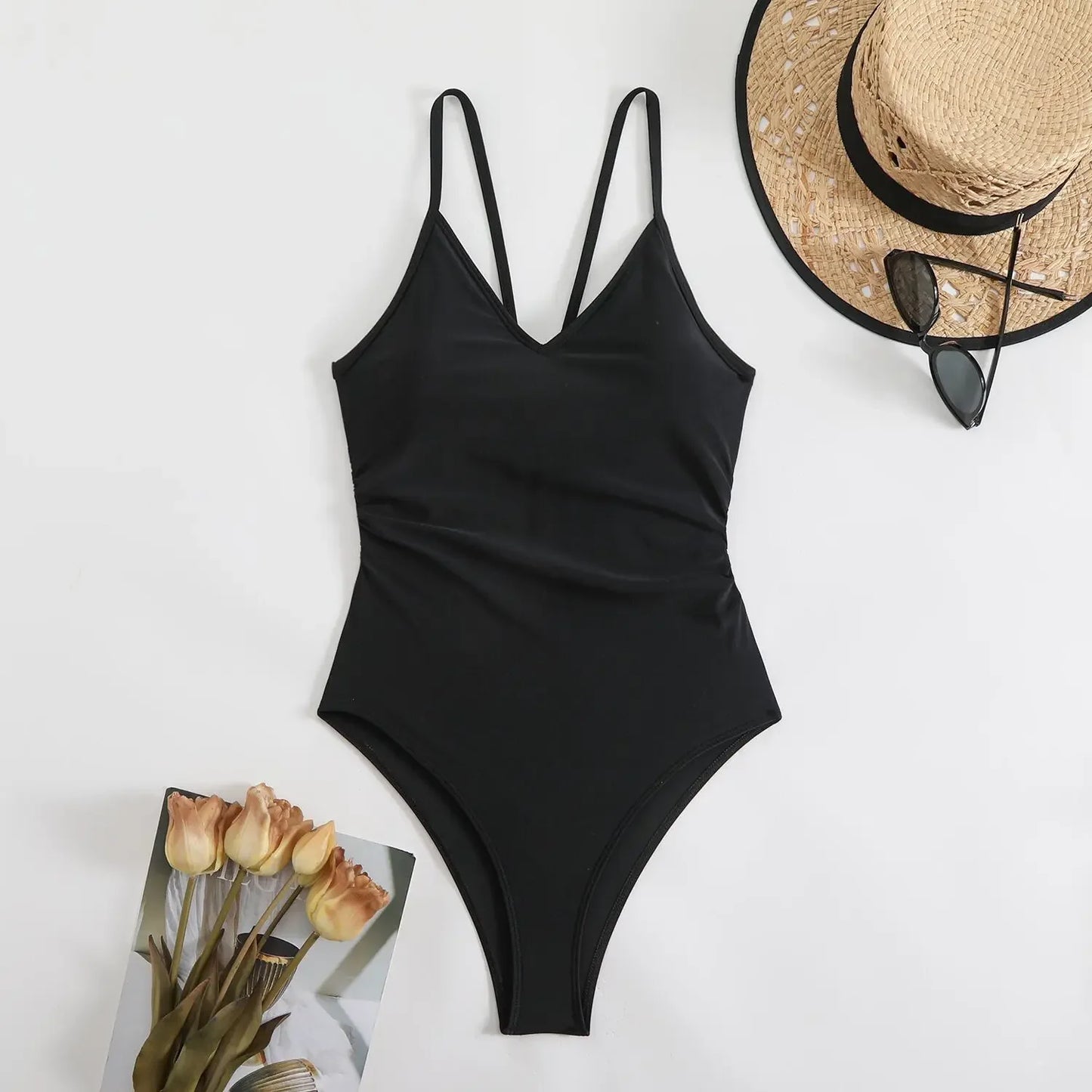 One-Piece High Cut Bathing Suit