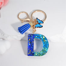Alphabet Tasseled Keychain
