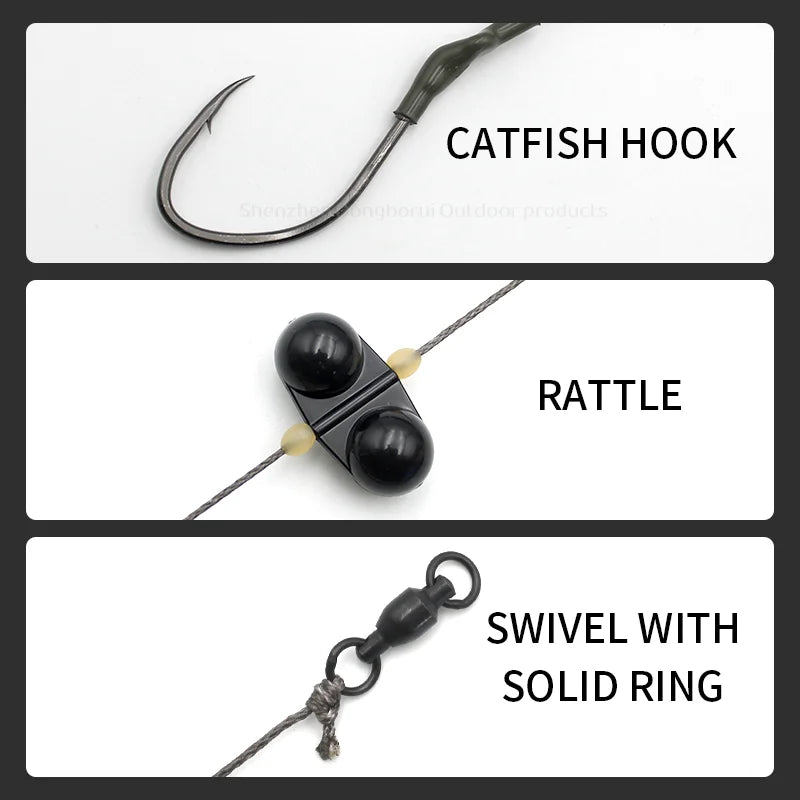 Single Hook with Rattle Catish Rigs
