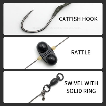 Single Hook with Rattle Catish Rigs