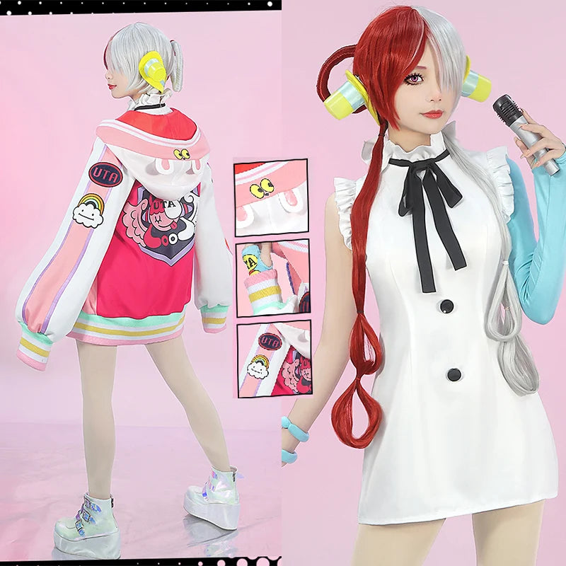 Anime One Piece Uta Cosplay Costume Set