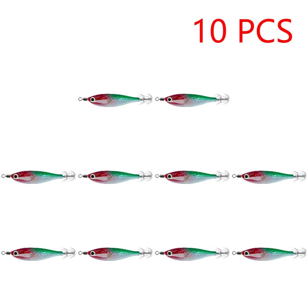 Luminous 80mm Squid Jig Hook Fishing Lures (Artificial Hard Bait)