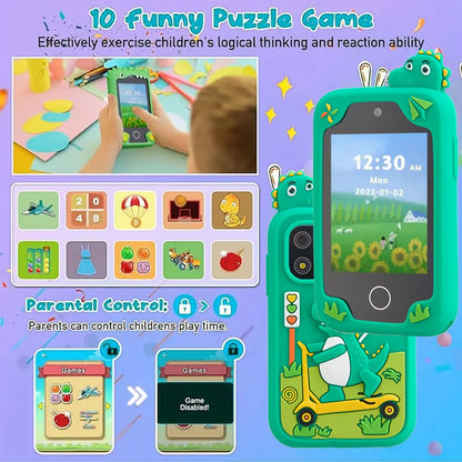 AMORUS Multi-Functional Kids Smart Toy Phone with Dual Camera & MP3 Player