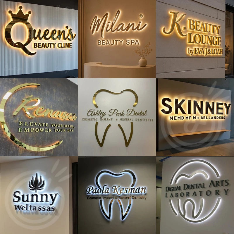 Custom LED Business Sign – Backlit Illuminated Outdoor 3D Signage