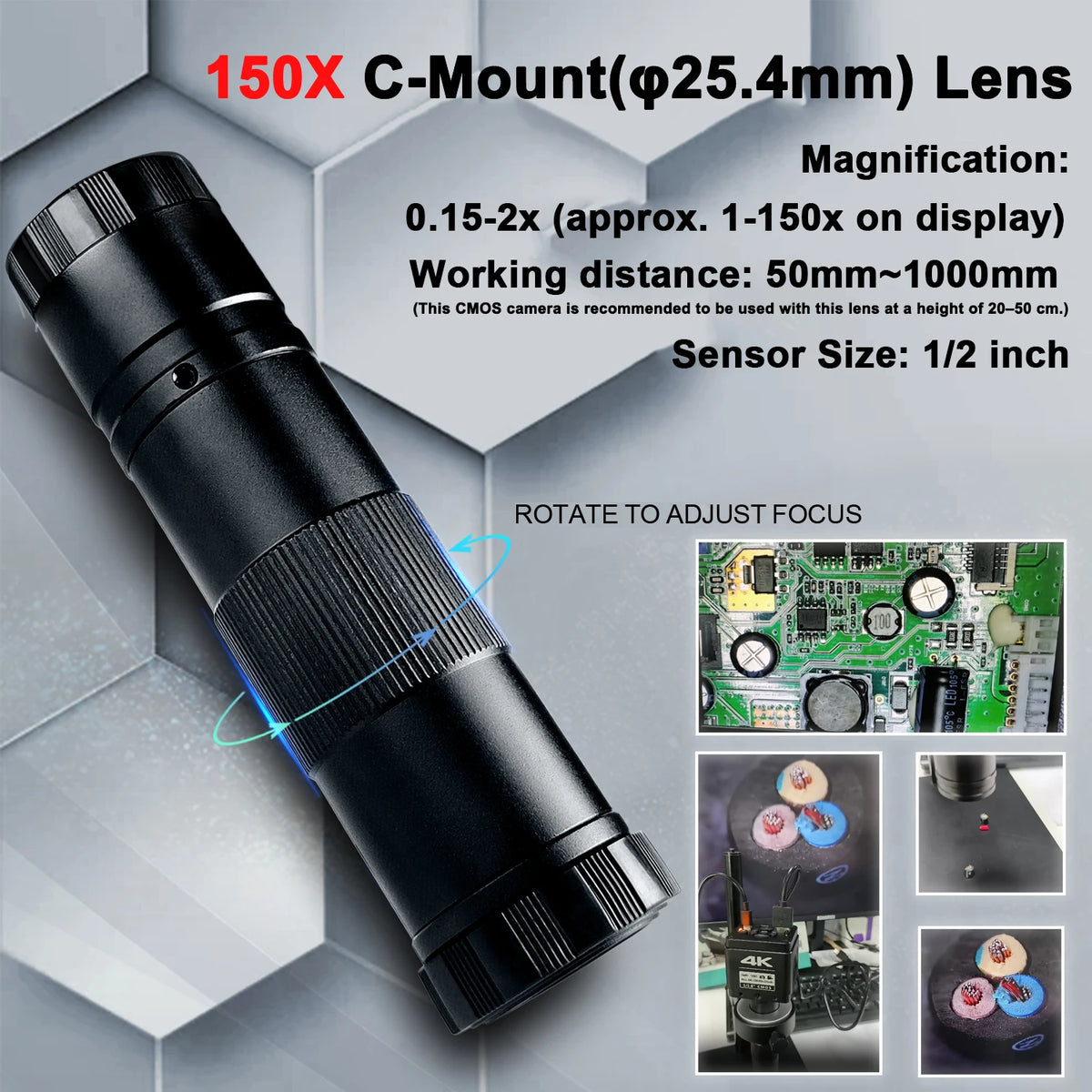 YIZHAN 4K Digital Microscope with Software and IMX678/IMX415 CMOS Sensor