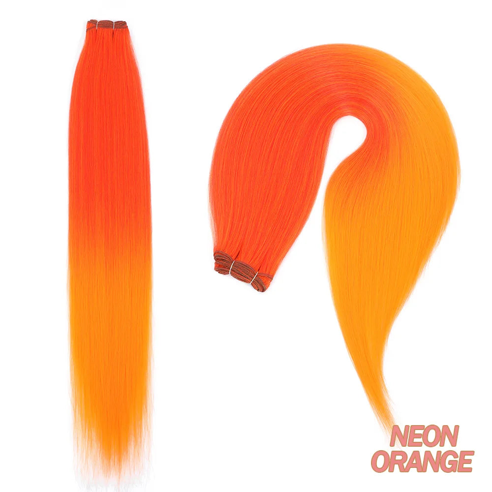 Bone Straight Synthetic Hair Bundles