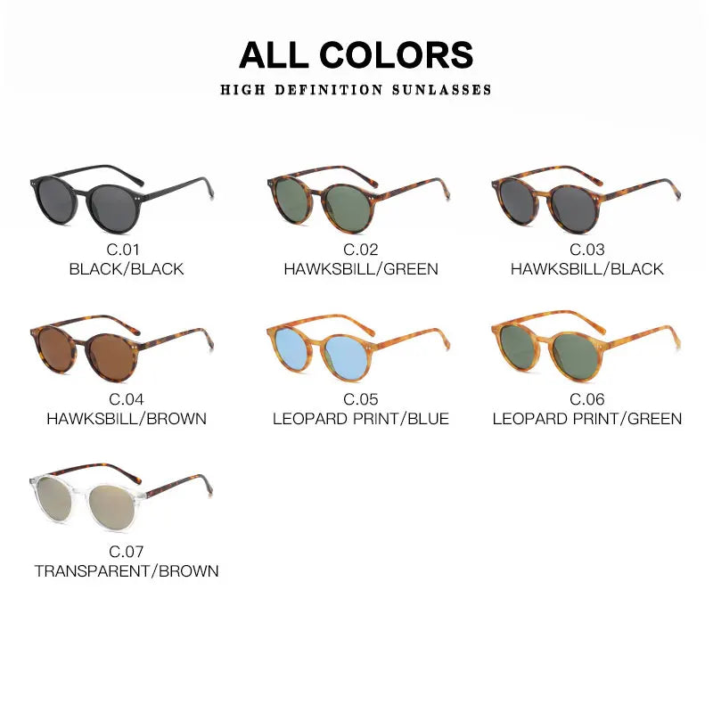 Retro Round Polarized Sunglasses