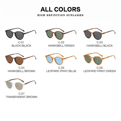 Retro Round Polarized Sunglasses