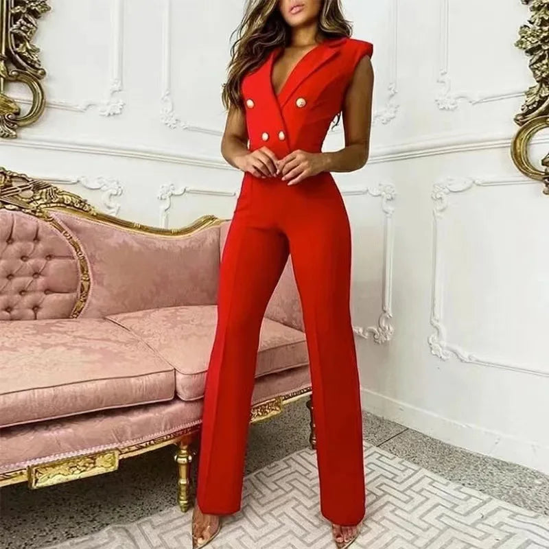 Plaid Sleeveless Slim Fit Vest Top and Long Pants Set