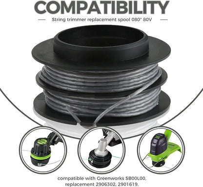 8-Pack Commercial-Grade String Trimmer Spool & Line Replacement Set