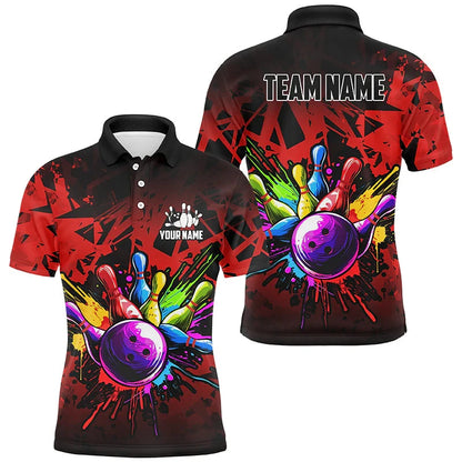 Men's Custom Astronaut Graphic Bowling Polo Shirt