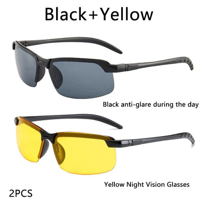Night Vision Oversized Driver Anti-Glare Glasses