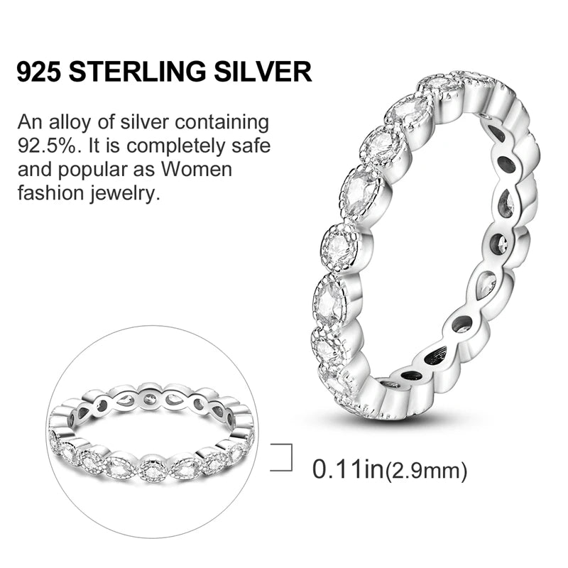925 Sterling Silver Infinite Love Cubic Zircon Ring