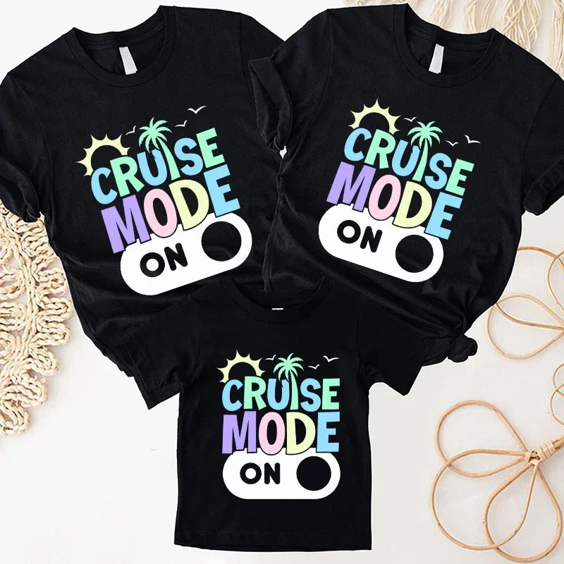Cruise MODE On Family Matching Vacation T-Shirt