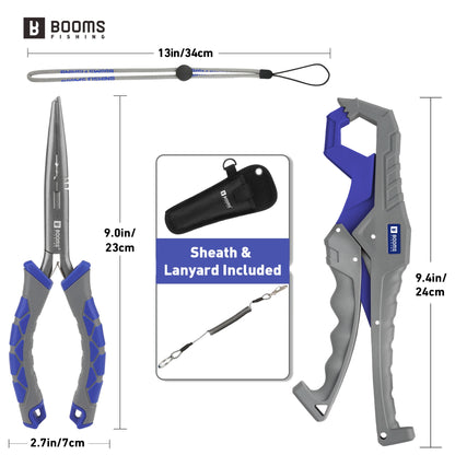 Booms Fishing 23cm Pliers and 24cm Fish Gripper Set