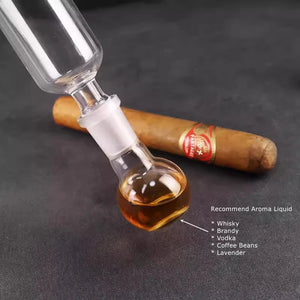 Borosilicate Glass Cigar Aromatherapy Humidors Tube Kit with 265mm Length Aroma Infusion