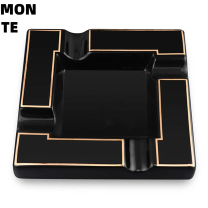 Large 4-Slot Ceramic Cigar Ashtray