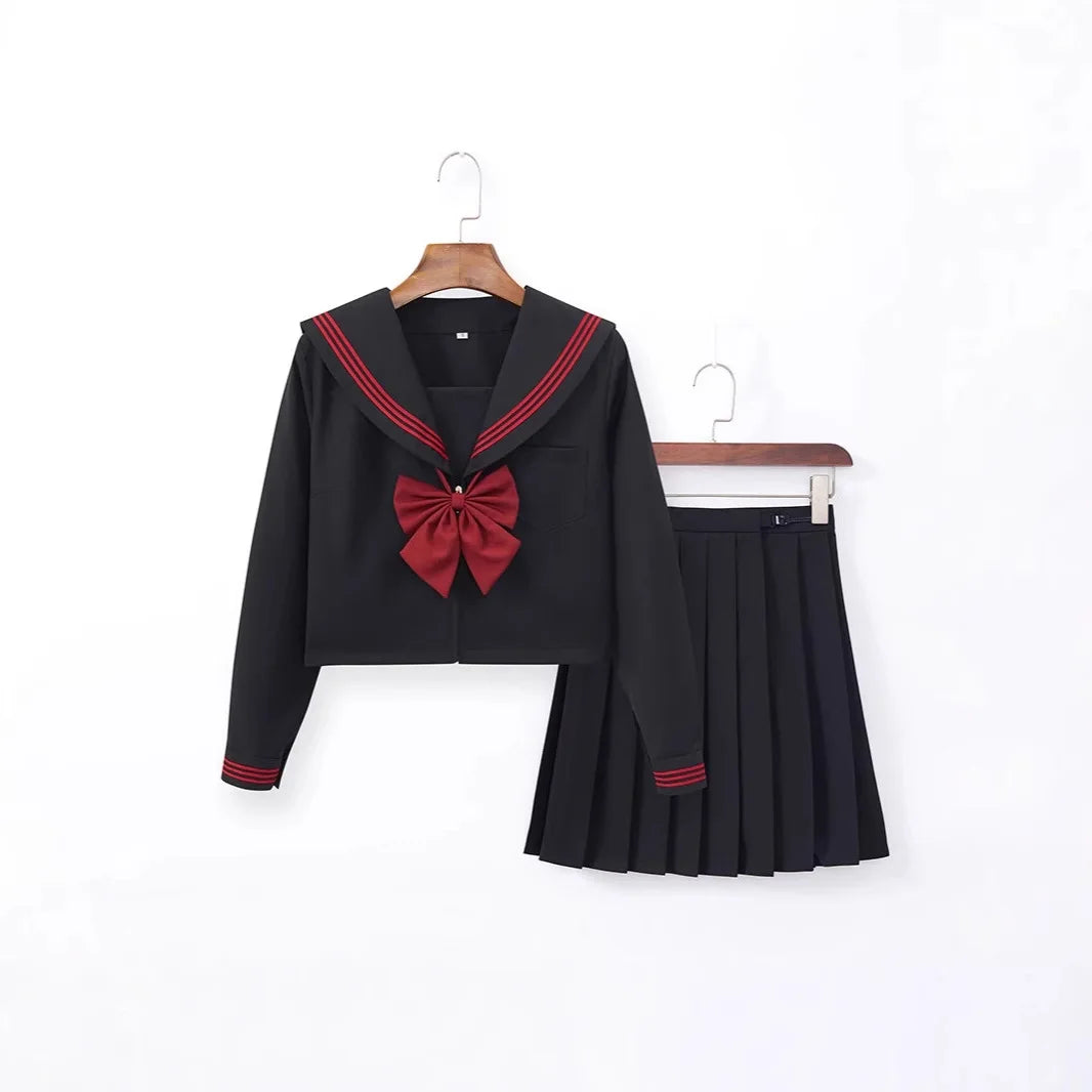 Girls' Preppy School Uniform Set (JK Sailor Style)