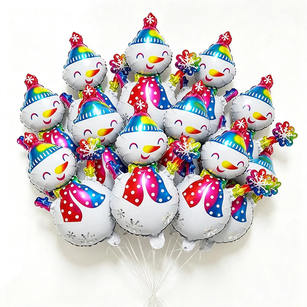 Mini Christmas Foil Balloons - Holiday Party Decor & Background