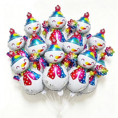 Mini Christmas Foil Balloons - Holiday Party Decor & Background