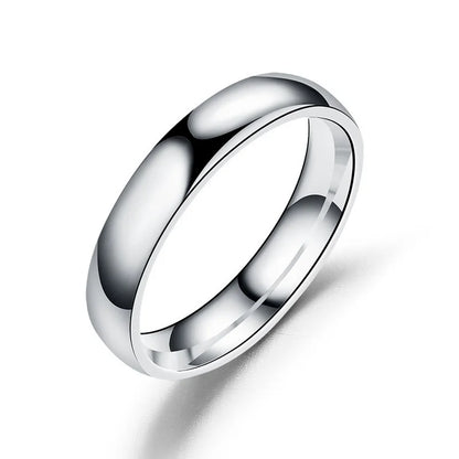 Simple 6mm Titanium Wedding Band - Hypoallergenic Couple Ring