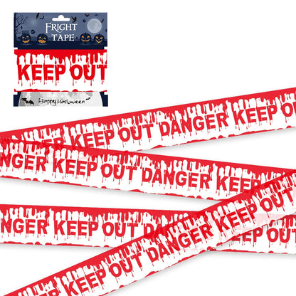 Halloween Props Warning line Plastic Skull Head Warning Tape