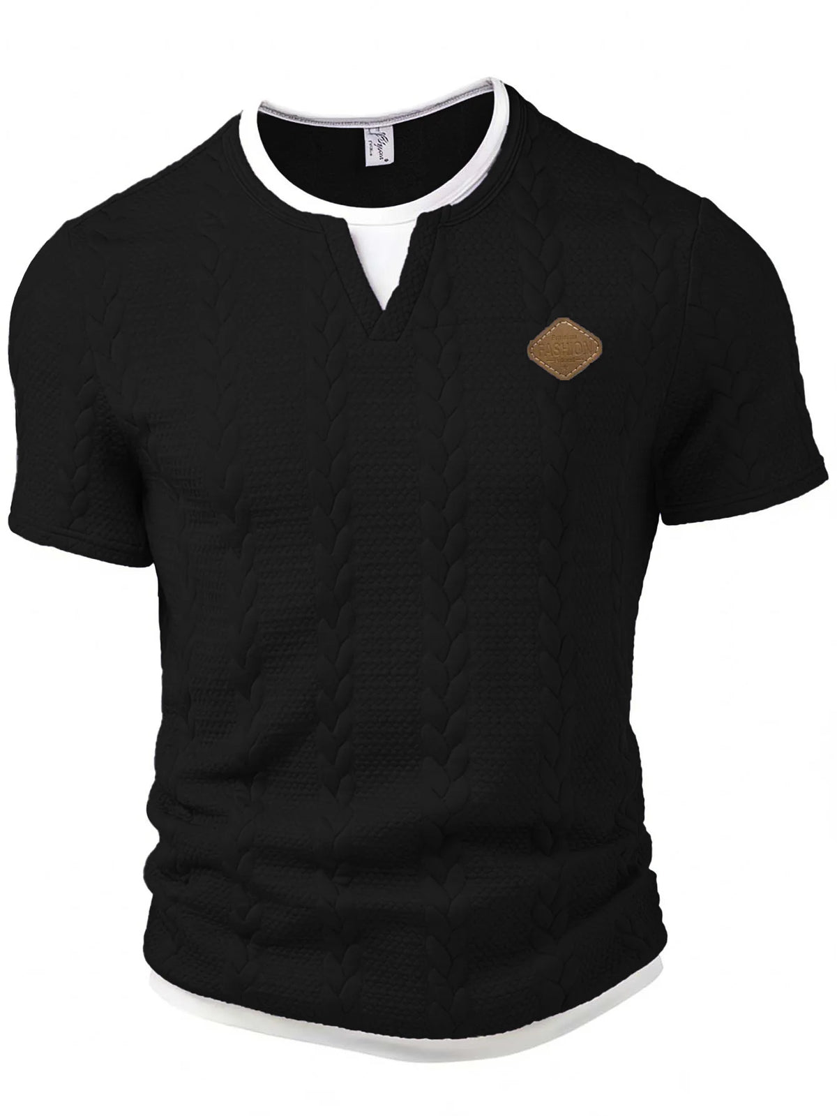 Men's Casual Striped Slim-Fit V-Neck Short Sleeve T-Shirt