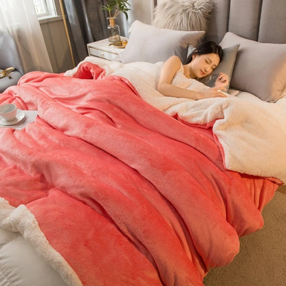 Double Sided Wool Throw Blanket