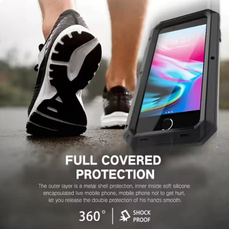 Heavy-duty Protective Armor Metal Shell Case for iPhone