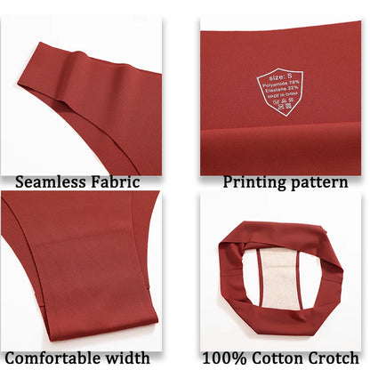 FINETOO 6Pcs Seamless Low Waist Panties