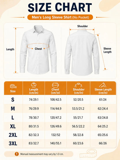 Men's Trendy Satin Long Sleeve Button Down Dress Shirt
