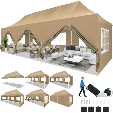 10x30 Pop Up Canopy with 8 Sidewalls