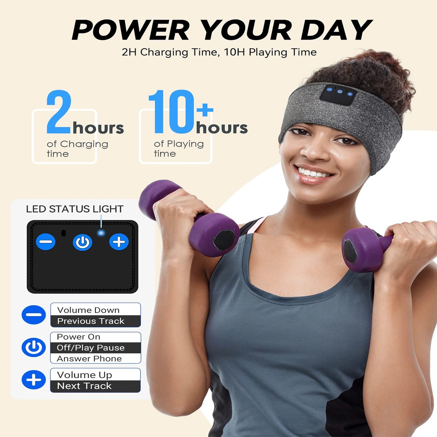 Headband Bluetooth Music Wireless Headphones