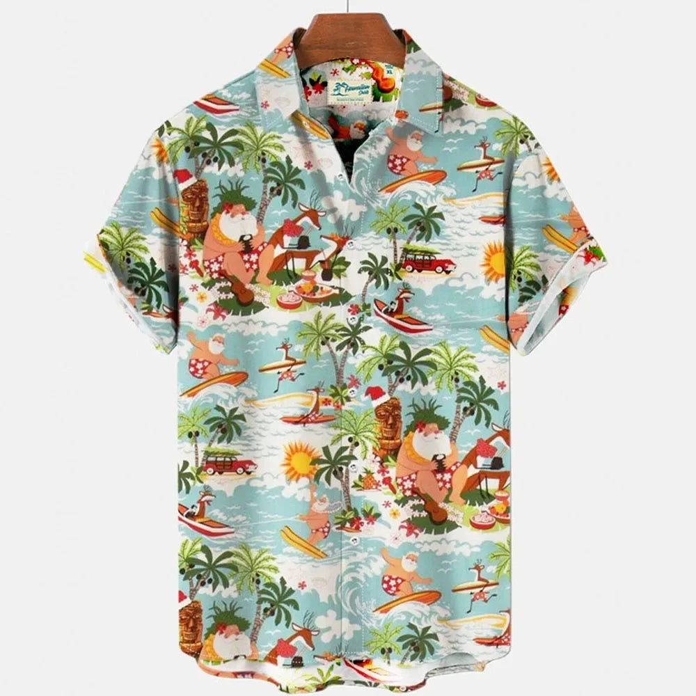 3D Print Quick-dry Hawaiian Vacation Beach Shirt
