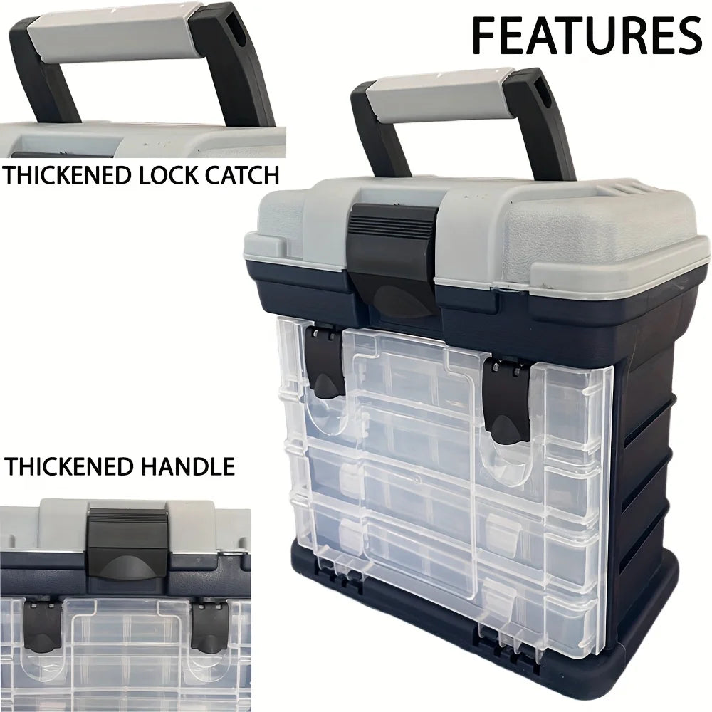 Portable Four-layer Plastic Tackle Box