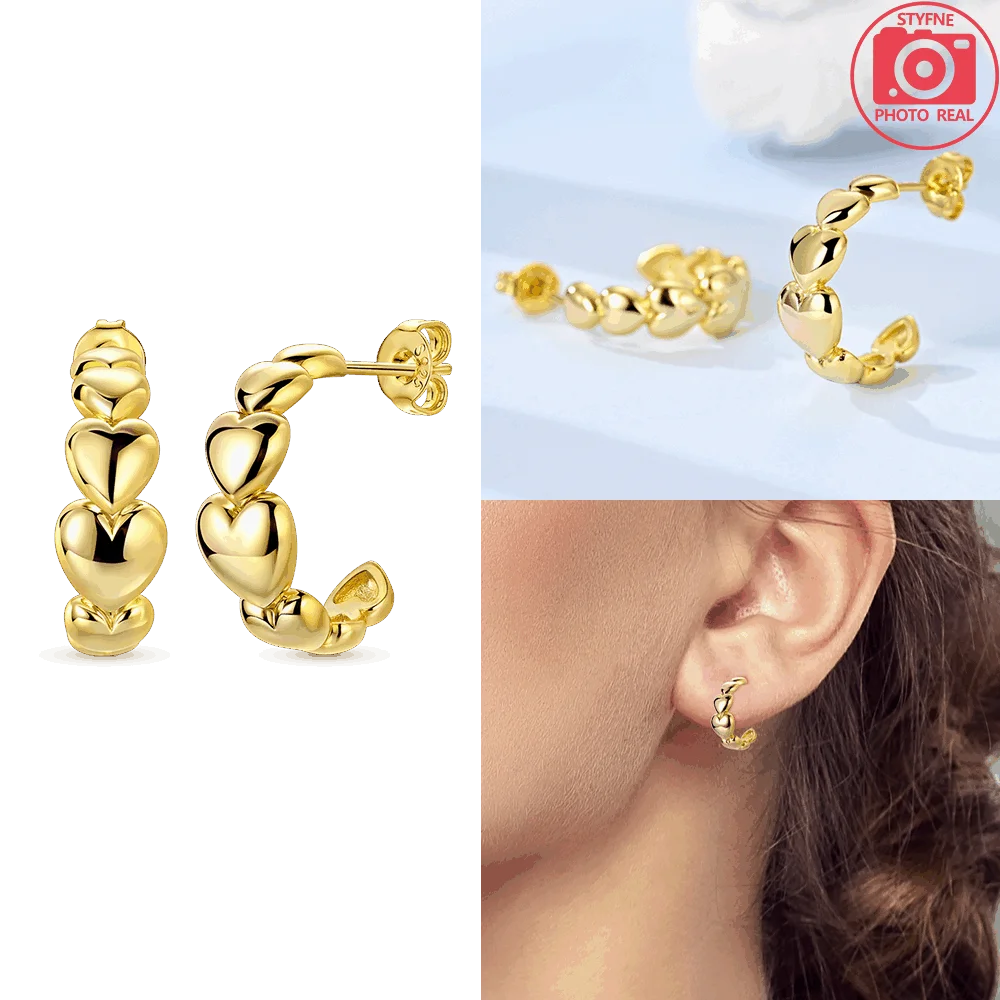925 Sterling Silver Dancing Bee Hoop Earrings – Cute Enamel Zircon Jewelry