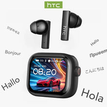 Ultra HD Screen HTC NE40 Bluetooth Headphones with AI Translator & In-Ear Noise Reduction Mic